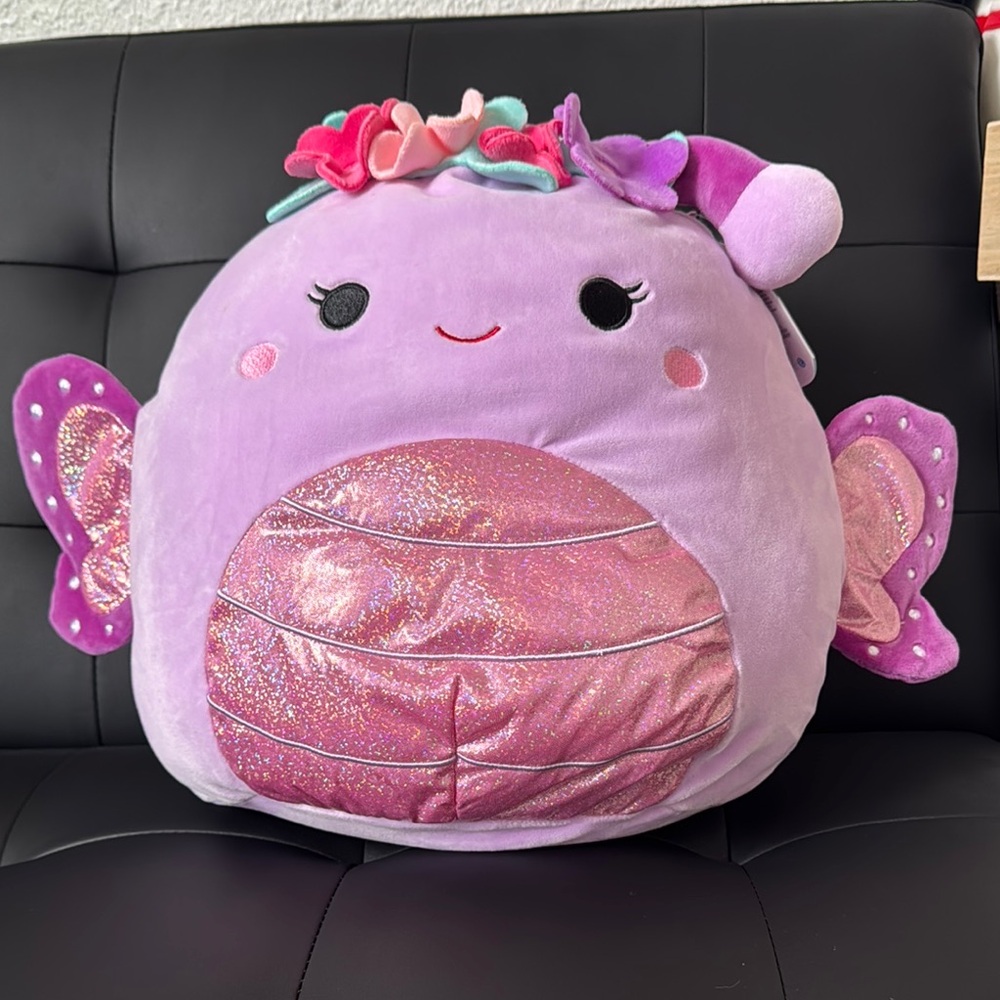 Purple Plush Toy with Pink Accents